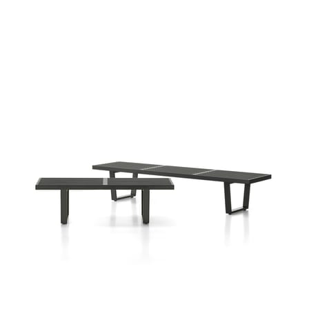 Panchina Nelson Bench legno nero / L 122 cm - By George Nelson, 1946 - Vitra