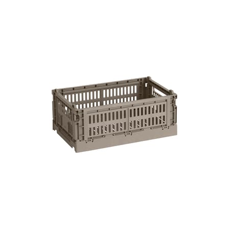 Panier Colour Crate plastique gris Small / 17 x 26,5 cm - Recyclé - Hay