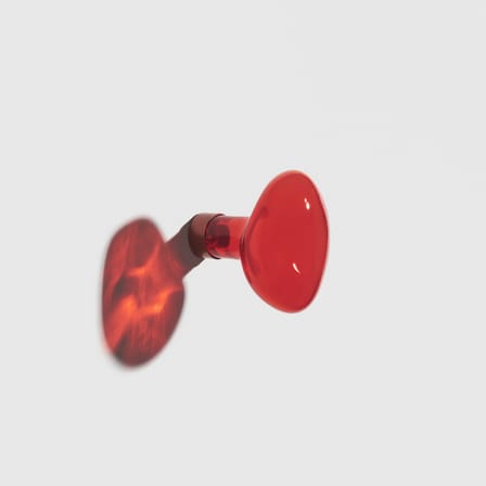 Patère Bubble Small verre rouge / Ø 9,5 cm - Soufflé bouche - Petite Friture