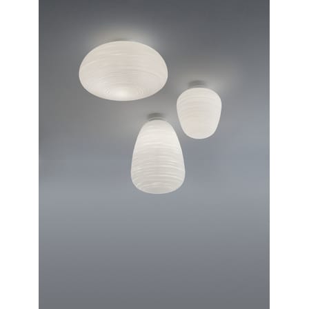 Plafonnier Rituals 2 verre blanc / Applique - Ø 34 x H 21 cm - Foscarini