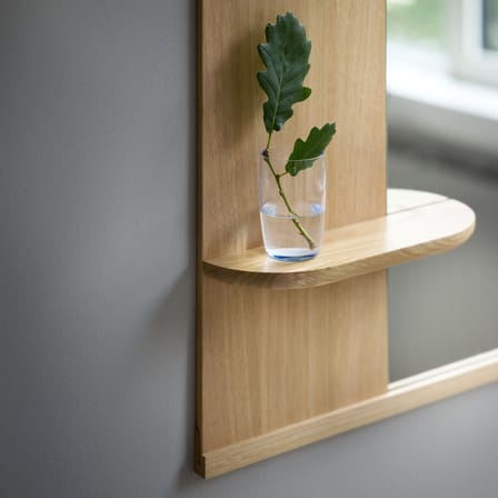 Specchio murale  legno naturale / En&ls 70 x H 72 cm - Scaffale da incasso - MOEBE