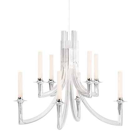 Suspension Khan plastique transparent / By starck - Ø 77 x H 61 cm (ampoules incluses) - Kartell