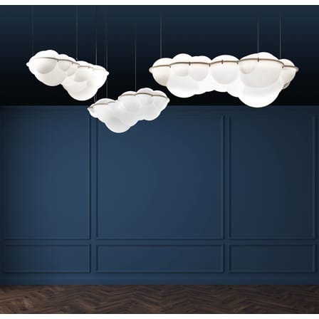 Suspension Nuvola Minor plastique blanc / LED / 100 x 58 x H 37 cm - Nemo