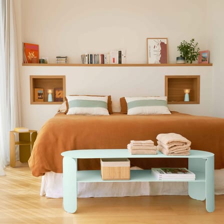 Console basse Bebop métal bleu / 120 x 40 x H 42 cm - Fermob