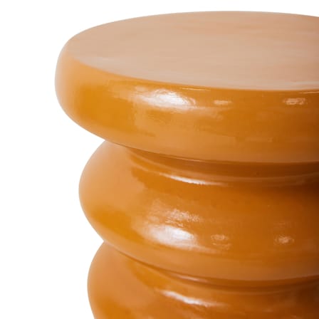 Table d'appoint Allure céramique marron - HK LIVING