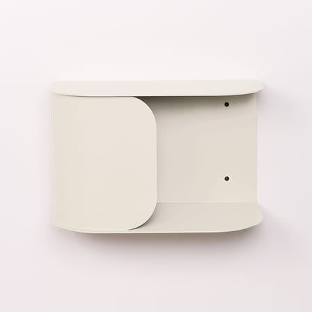 Table de chevet murale Steel métal beige / L 40 cm - NOBODINOZ