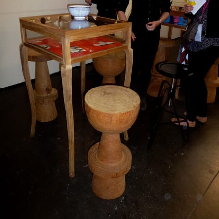 Tabouret de bar Ball bois naturel /  H 74 cm - Pols Potten