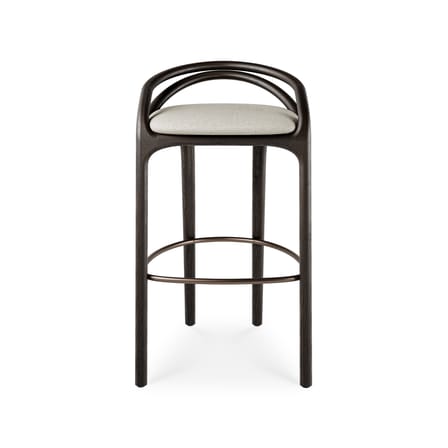 Tabouret haut Aleta INDOOR tissu beige / H 78,5 cm - MORPHO
