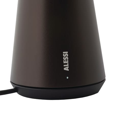 Bedin LED Wireless rechargeable lamp metal brown - Alessi