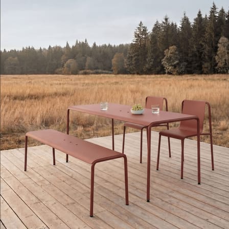 Banc Panorama métal rouge / L 170 cm - TIPTOE