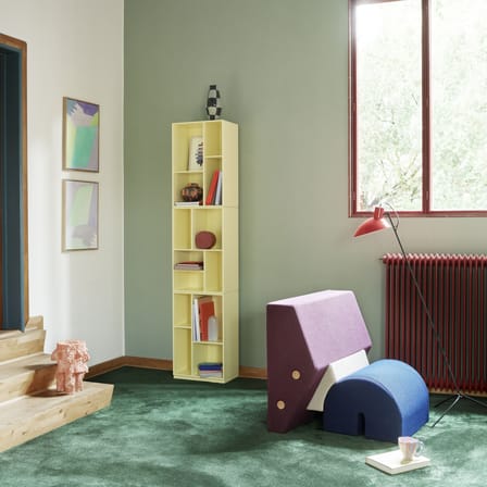 Bibliothèque Loom bois jaune / L 46.8 x P 30 x H 215.8 cm - MONTANA