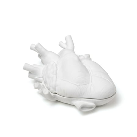 Boîte Love in a Box céramique blanc / Cœur humain  - 13,6 x 18,9 cm - Seletti