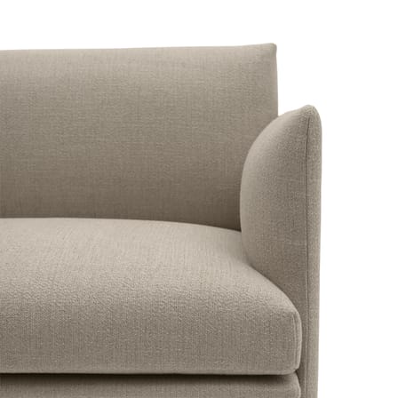 Canapé droit Outline tissu beige / 3 places- L 220 cm - Muuto