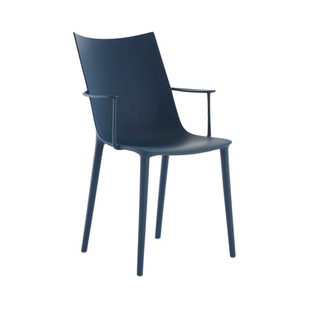 Chaise H.H.H plastique bleu / Soft touch - Recyclé - Kartell