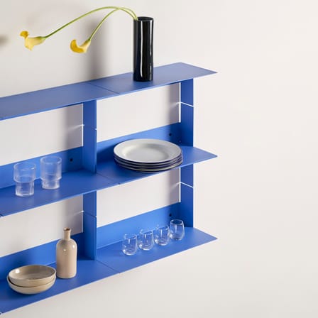 Étagère Pli Floating métal bleu / 45 x 20 cm - TIPTOE
