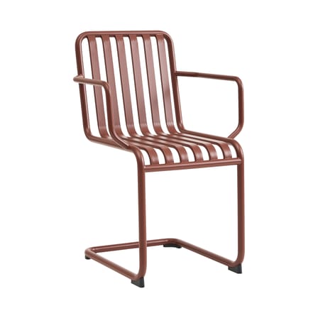 Fauteuil de repas Palissade Cantilever métal rouge / Small - Hay