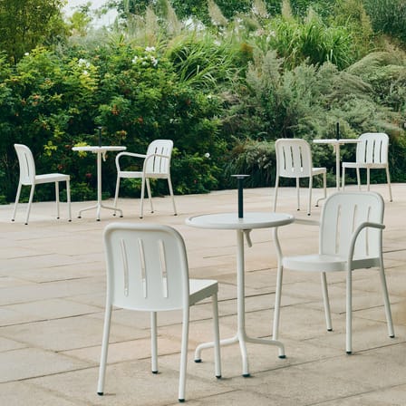 Fauteuil empilable Deville métal blanc - Hay