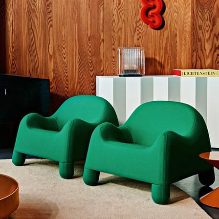 Fauteuil rembourré Gomma tissu vert / De Pas, D'Urbino, Lomazzi, 1970 - Zanotta