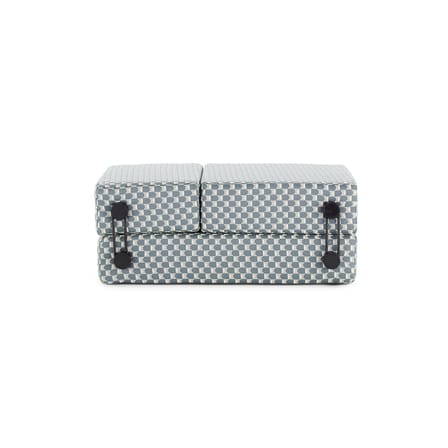 Chauffeuse convertible Trix OUTDOOR x Liberty tissu bleu / Lit d'appoint - Kartell