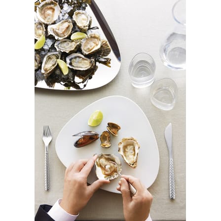 Set de 4 fourchettes à huîtres Colombina Fish métal - Alessi
