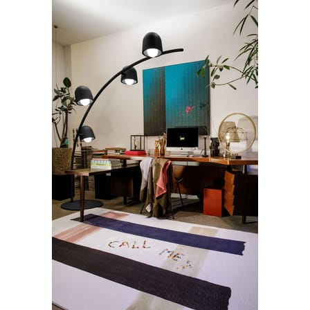 Lampadaire Big Lebow métal gris noir / H 234 x L 186 cm - 4 abat-jours orientables - Fatboy