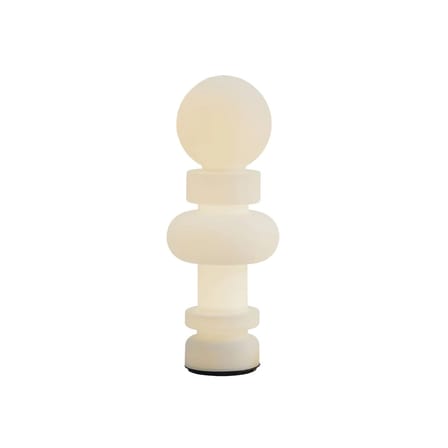 Lampe à poser RE verre blanc / LED - Réédition Bobo Piccoli, 1968 / Ø 34 x H 89 cm - Fontana Arte