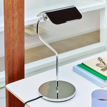 Lampe de table Apex métal noir / Orientable - Pied courbé - Hay