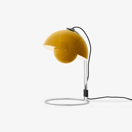 Lampe de table Flowerpot VP4 métal jaune / H 36 cm - By Verner Panton, 1968 - &tradition