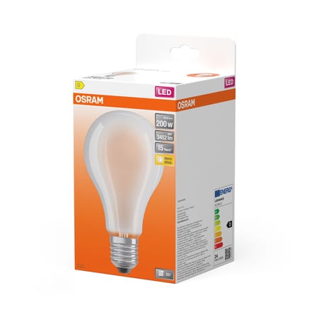 Classique A95 LED bulb E27 glass white Frosted / 24W (= 200W) - Warm white - Osram