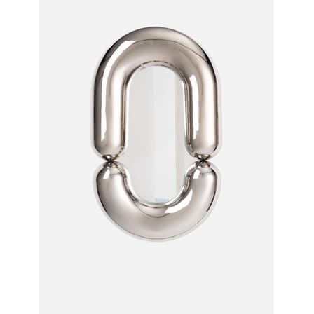 Miroir mural Zodiac Bumper Medium céramique argent métal /  L 55 x H 90 cm - Jean-Baptiste Fastrez, 2020 - Moustache