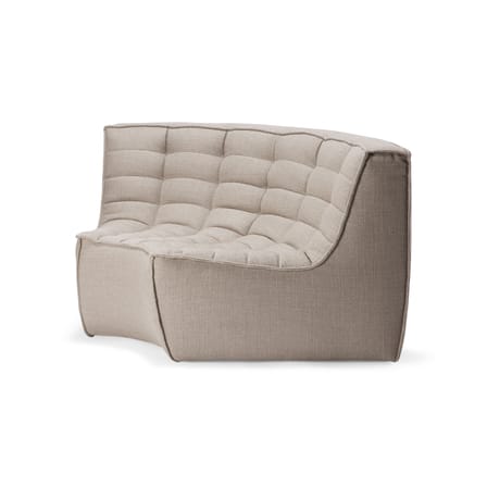 N701 Sofa UK Version textile beige / UK Version - 90° rounded corner Unit - L 120 cm - Ethnicraft