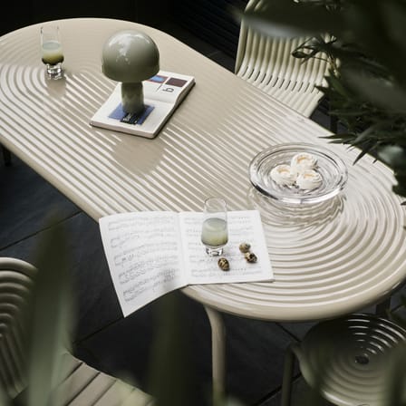 Groove Oval table metal beige / 186 x 86 cm - Tom Dixon