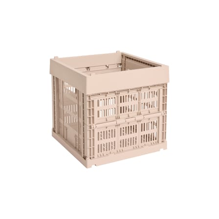Panier Colour Crate Cube plastique rose / 29,5 x 29,5 x H 29 cm - Recyclé - Hay