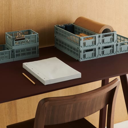 Panier Colour Crate MINI plastique bleu Oblong / 13 cm x 34.5 cm - Hay