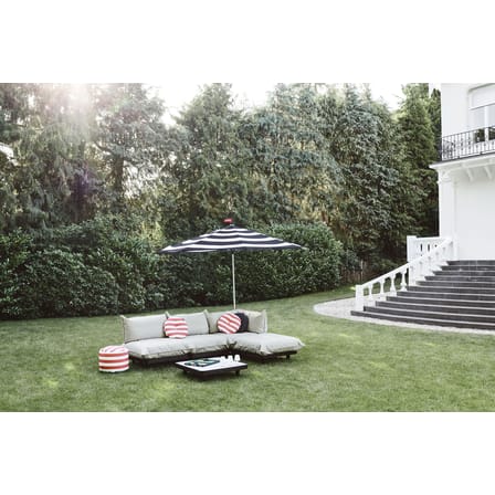 Pouf d'extérieur Point Outdoor tissu beige / Tissu Olefin - Ø 50 cm - Fatboy