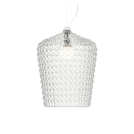 Suspension Kabuki plastique transparent / Ø 50 x H 63 cm - ajouré - Kartell