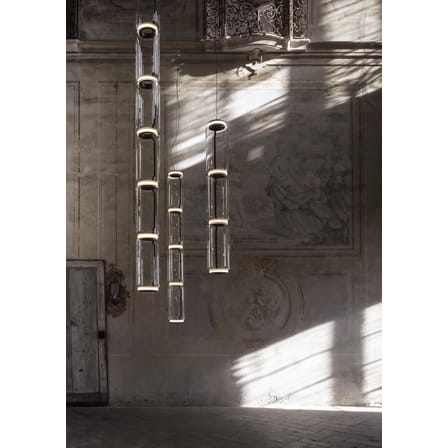 Suspension Noctambule Cône n°2 verre transparent / LED - Ø 36 x H 127 cm - Flos
