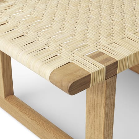 Panca Table Bench fibre legno naturale / Tavolo basso - 69 x 46 cm / Børge Mogensen, 1958 - CARL HANSEN & SON