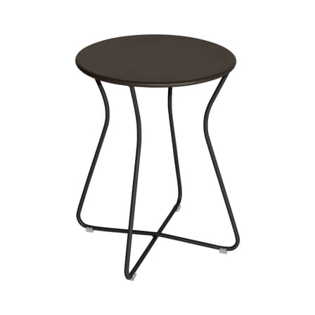 Tabouret Cocotte métal marron / Table d'appoint - H 45 cm - Fermob