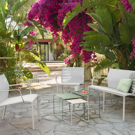 Tavolini estraibili Oulala metallo rosso / Set di 3 - 55 x 30 x H 40 cm - Fermob