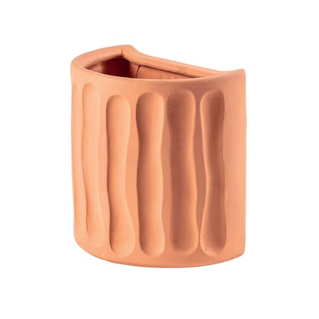 Vase mural Magna Graecia - Dorico céramique orange / L 25 x H 25 cm - Terre cuite - Seletti