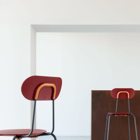 Chaise de bar Mariolina rouge / H 66 cm - Magis