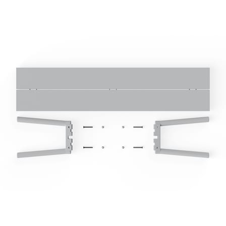 Banc Fred's métal gris / L 160 cm - 3 places - Fatboy
