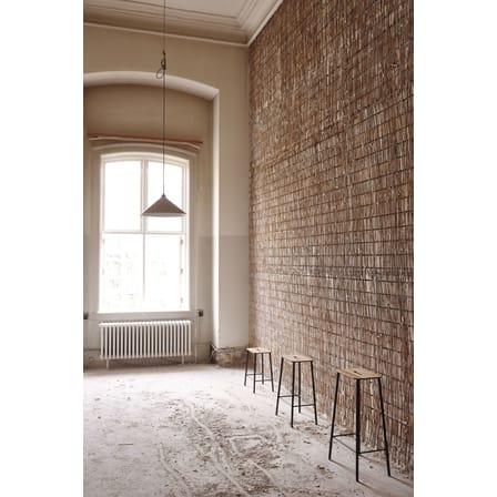 Barhocker Adam leder beige / H 65 cm - Frama 