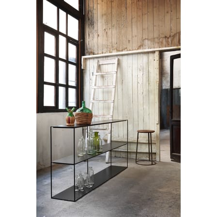 Bibliothèque Slim Irony métal noir / L 180 x H 82 cm - Métal - Zeus