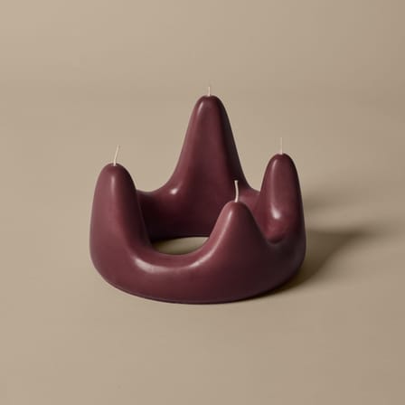 Bougie Stala Ring rouge / Ø 20 cm - Ferm Living