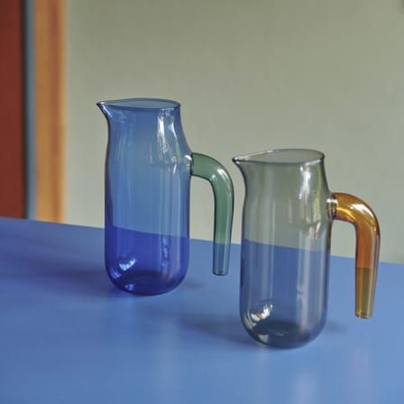 Carafe Jug XL verre bleu / Ø 19 x H 26,7 - 1,5 L - Hay