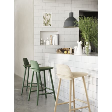 Chaise de bar Nerd bois naturel / H 75 cm - Muuto