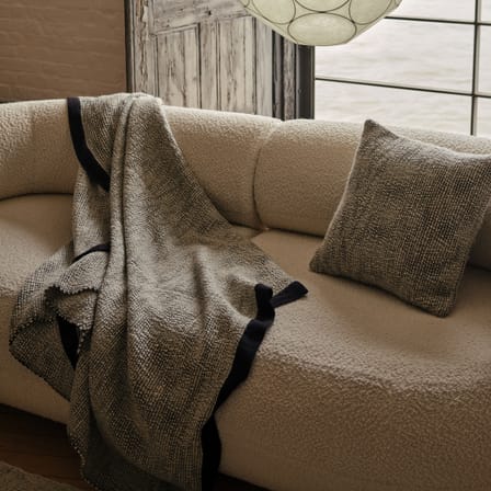 Cuscino Thread tessuto nero / 50 x 50 cm - Tessuto a mano - Tom Dixon