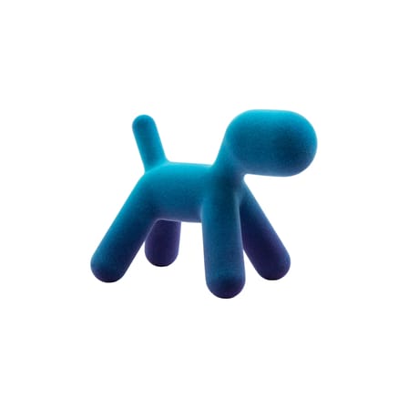 Décoration Puppy XS Floqué tissu bleu / Effet velours - L 18,5 cm - Eero Aarnio, 2003 - Magis